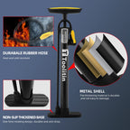 Toolitin Bike Pump Portable Floor Bicycle Tires Air Pumps With Presta And Schrader,Multifunctional Ball Needle, For Mountain And