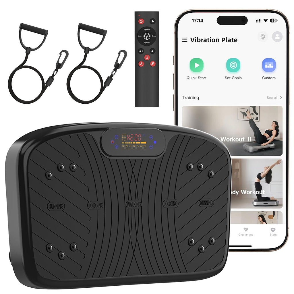 GDCOO Vibration Plate Exercise Machine with App Control, Smart Vibration Plate for Lymphatic Drainage, Adjustable Speed 1-200 Fu