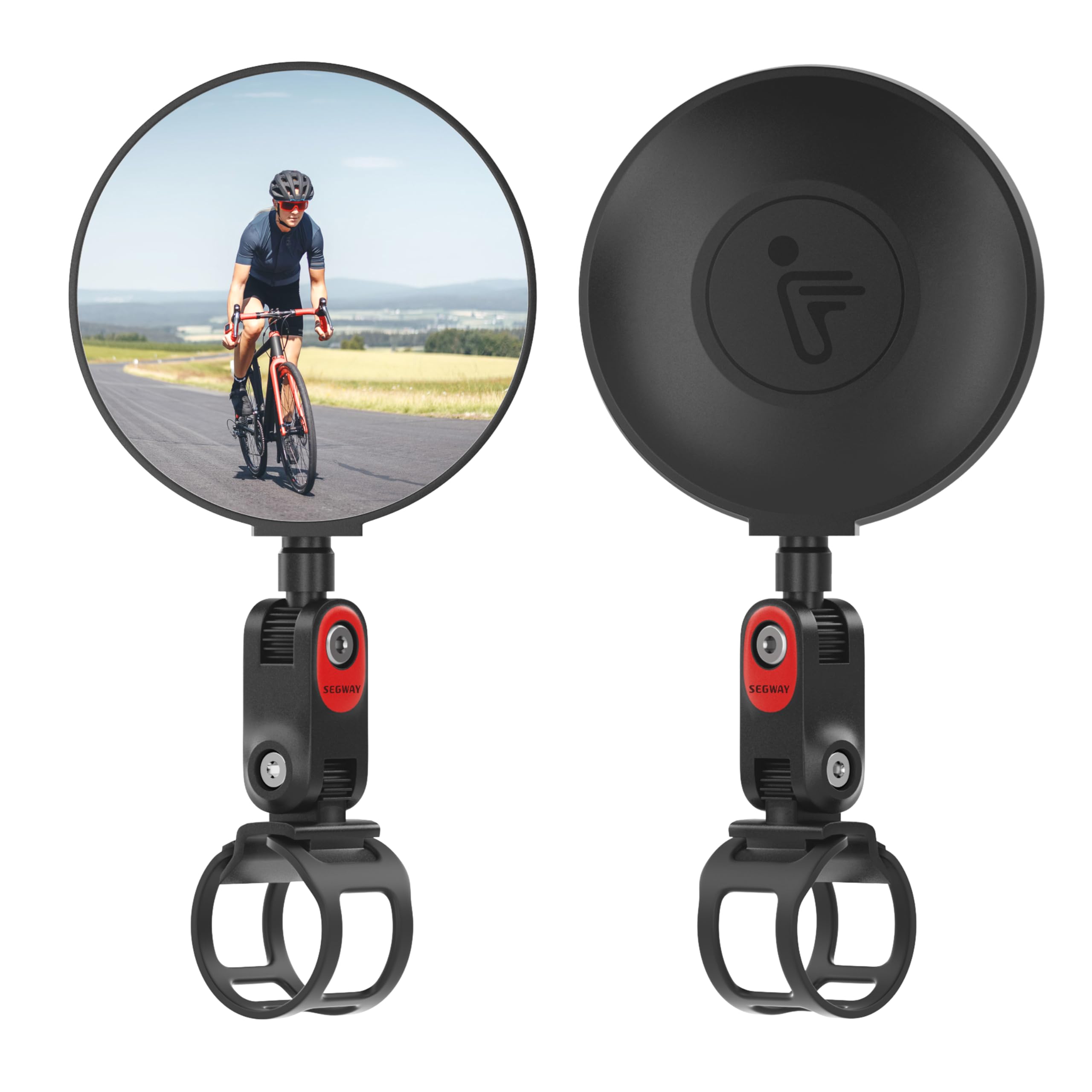 stio Bike Rear-View Mirror Fit for Round Handlebar Electric Bicycles Street Bikes, Adjustable Wide-Angle Vision Rearview Bicycle