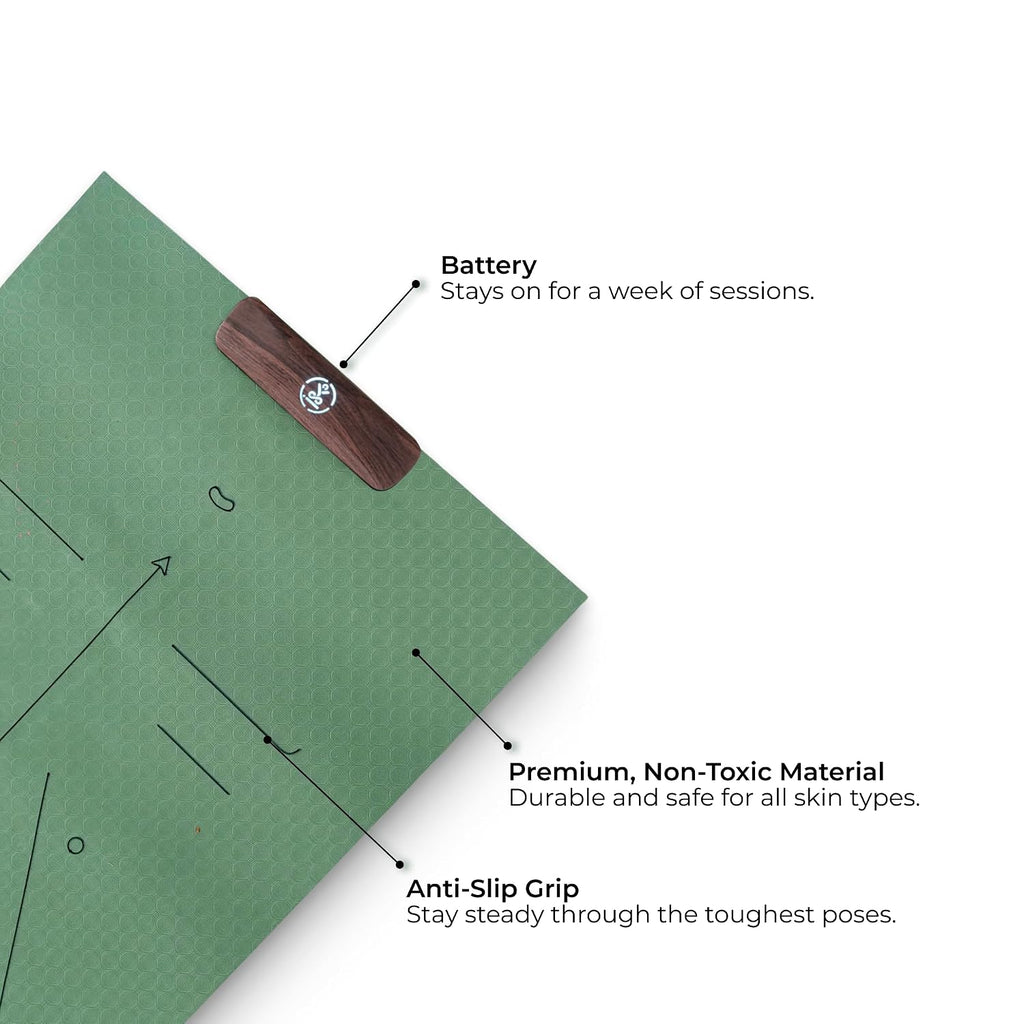 YogiFi Smart Mat Gen3 - Sea Green | AI Powered Yoga Mats For Home Workout | Lightweight Yoga Mats of 6mm | Real Time Tracking Exercise Mats For Men & Women