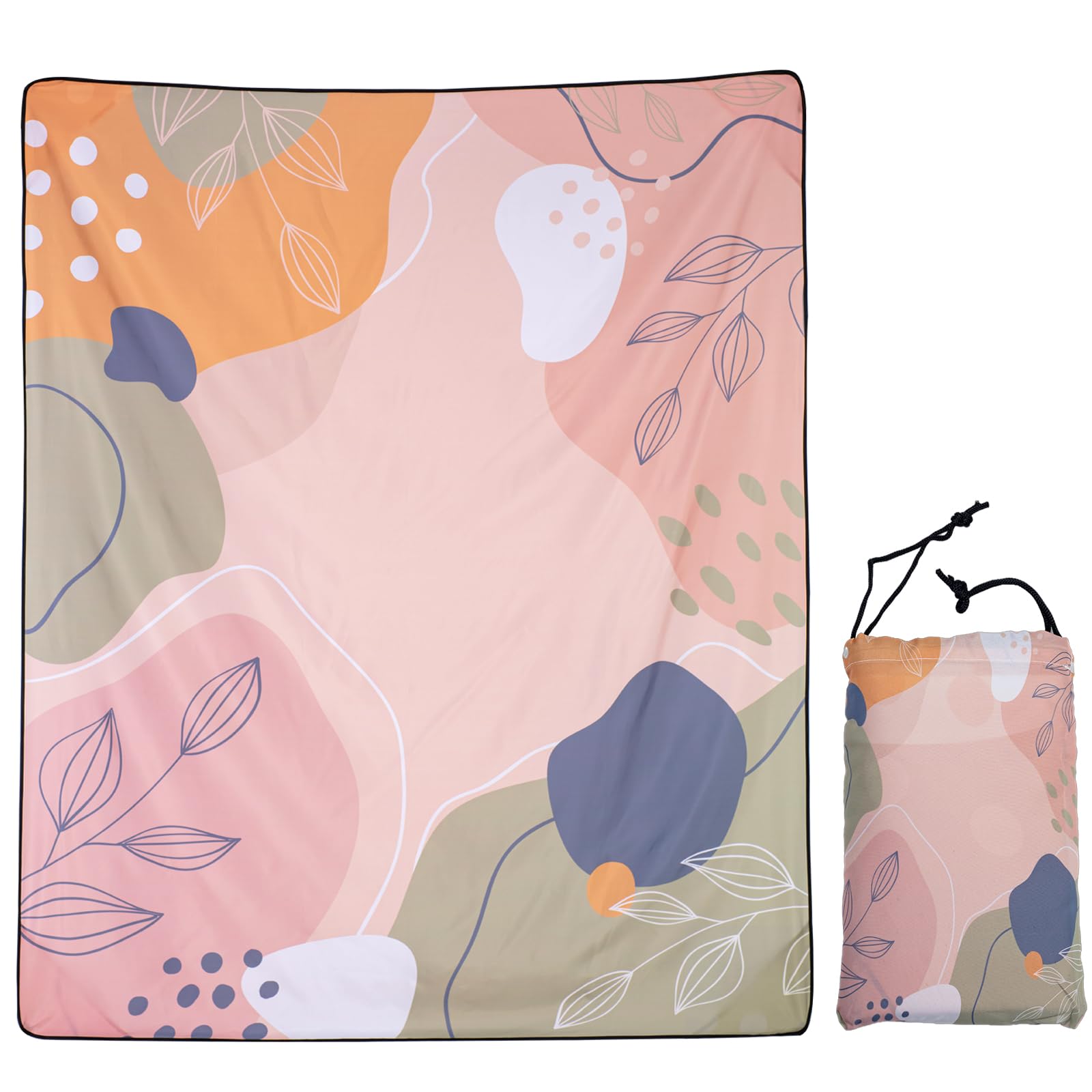 Gealaek Waterproof Picnic Blanket, Sandproof Beach Blanket, 87X71 Inches Extra Large Foldable Outdoor Blanket For Picnic And Bea