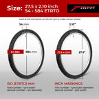 Fincci Oncamp 275 X 210 Bike Tire Foldable 54-584 For Mountain Road Mtb Mud Dirt Offroad Bicycle