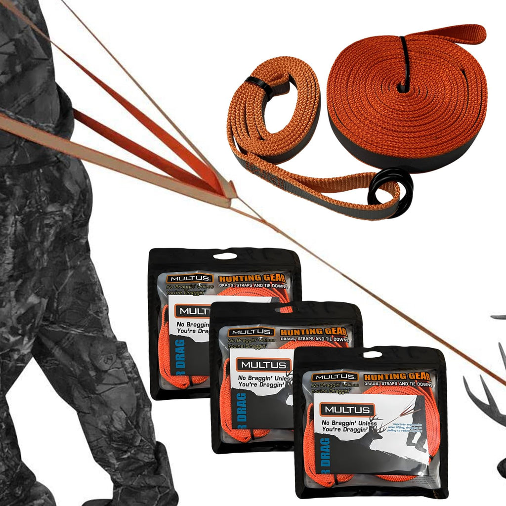 Multus Deer Drag Harness Quick And Easy To Use Hunting Gear For Deer Hunters - 3 Pack