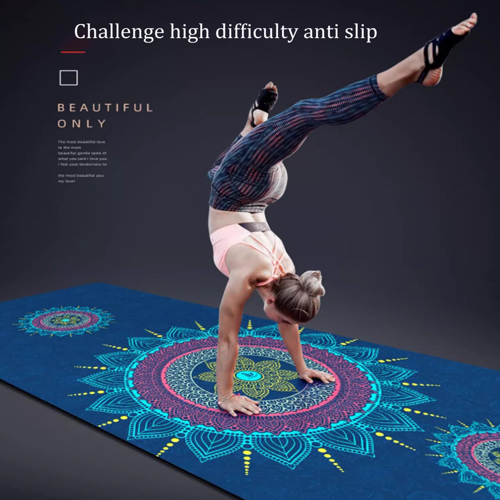 Large Yoga Mat 75''L X 40''W X 8Mm Extra Thick Non Slip Exercise & Fitness Mat For All Types Of Yoga, Pilates & Floor Workouts