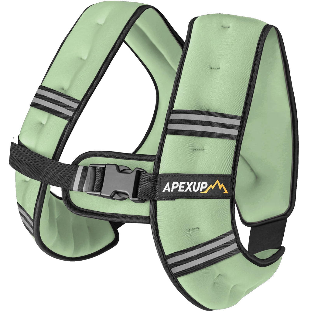 APEXUP 10lbs Weighted Vest Men Women, Weight Vest for Women Workout Equipment for Strength Training Running (Mint)