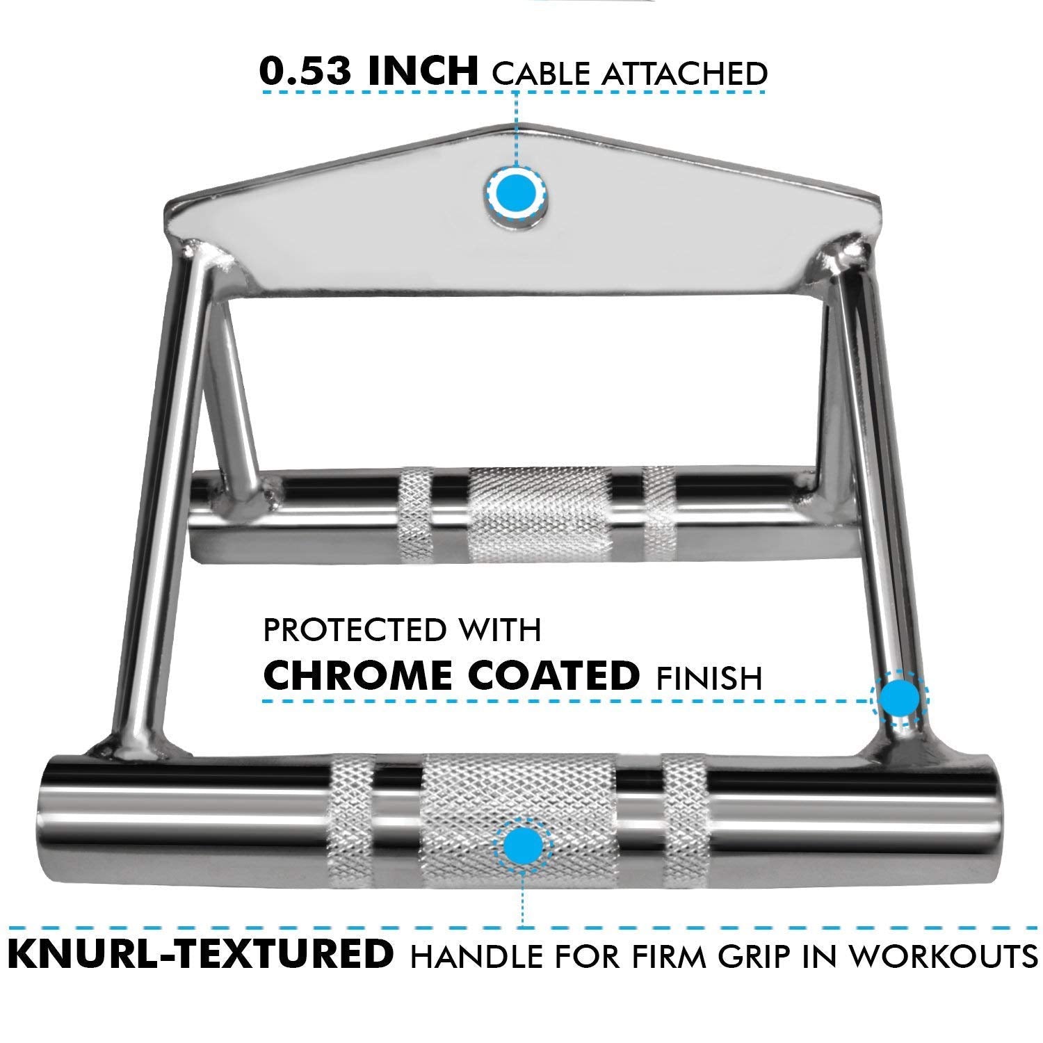 A2Zcare Lat Pull Down Cable Machine Attachment - Cable Machine Accessories For Home Gym With Multi Option
