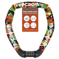 Topcrown Bike Chain Lock 3.2Ft Long High Security Heavy Duty Anti Theft, 5 Digit Combination Resettable Keyless Bicycle Lock for