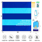 Bydoll Beach Blanket Waterproof Sandproof 10'  9' 1-8 Adults Oversized Lightweight Large Picnic Mat Waterproof Sandproof Blanket