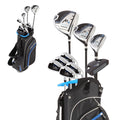 Precise M3 Mens 14-Piece Golf Set - 460cc Driver, Wood, Hybrid, 6-PW Irons, Putter, Stand Bag, 3 Headcovers and Cover - RH - Blu