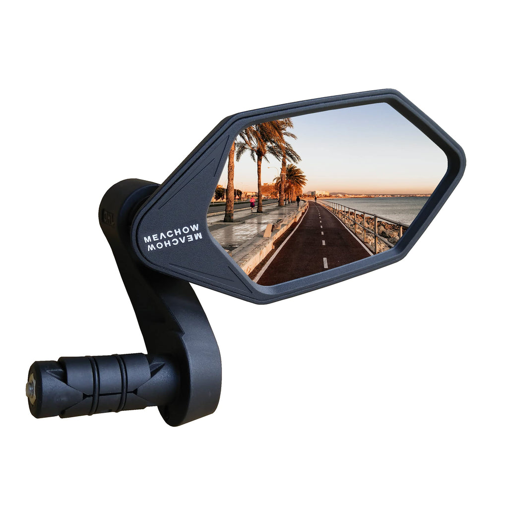 Meachow 2022 New Bar End Bike Mirror, Crystal Uhd Automotive Grade Glass Lens E-Bike Mirrors, Scratch Resistant, Safe Rearview M