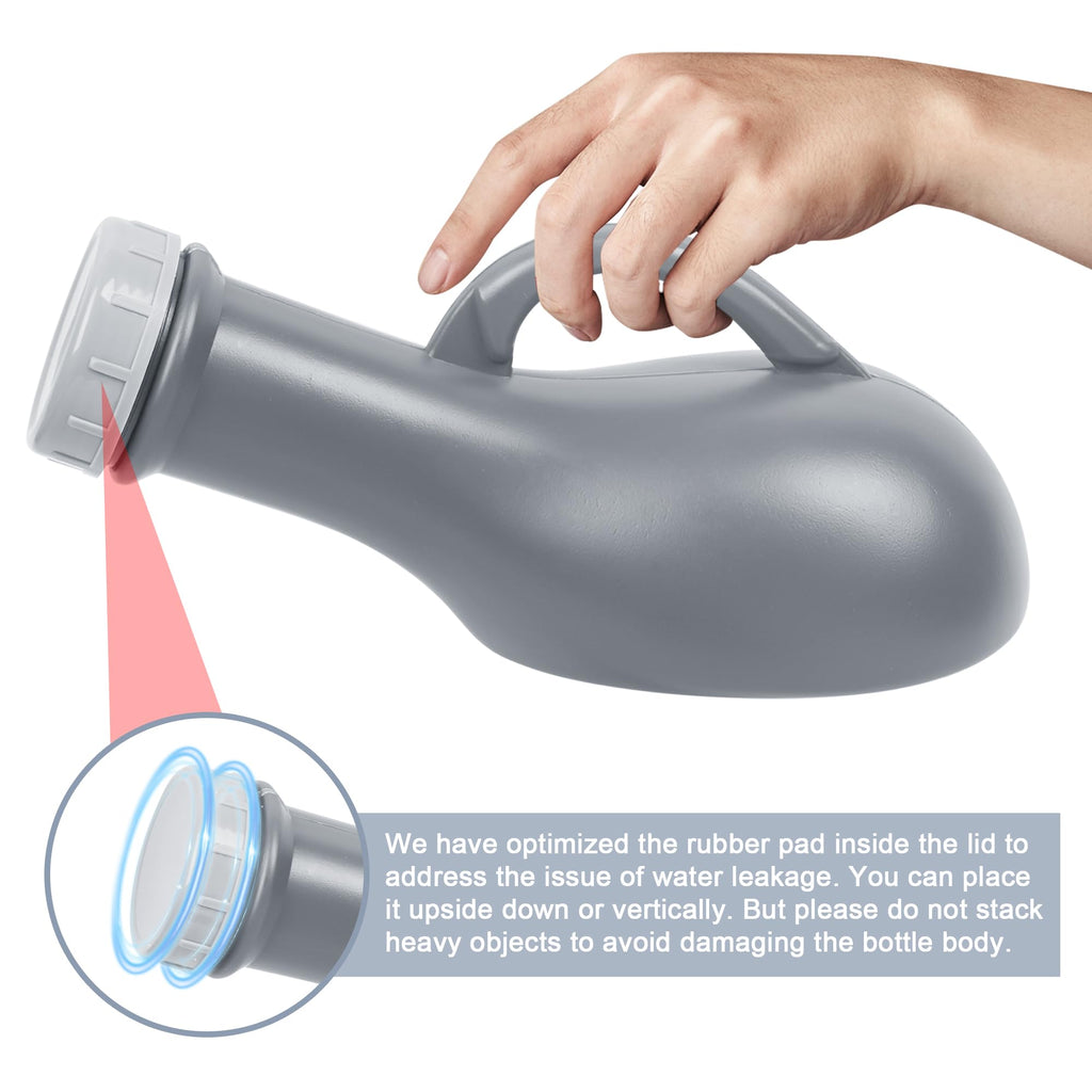 1000Ml Portable Urinal Bottle, Spill Proof Urinals For Men And Women, Ideal For Travel, Camping, Car And Emergency Use - Reusabl