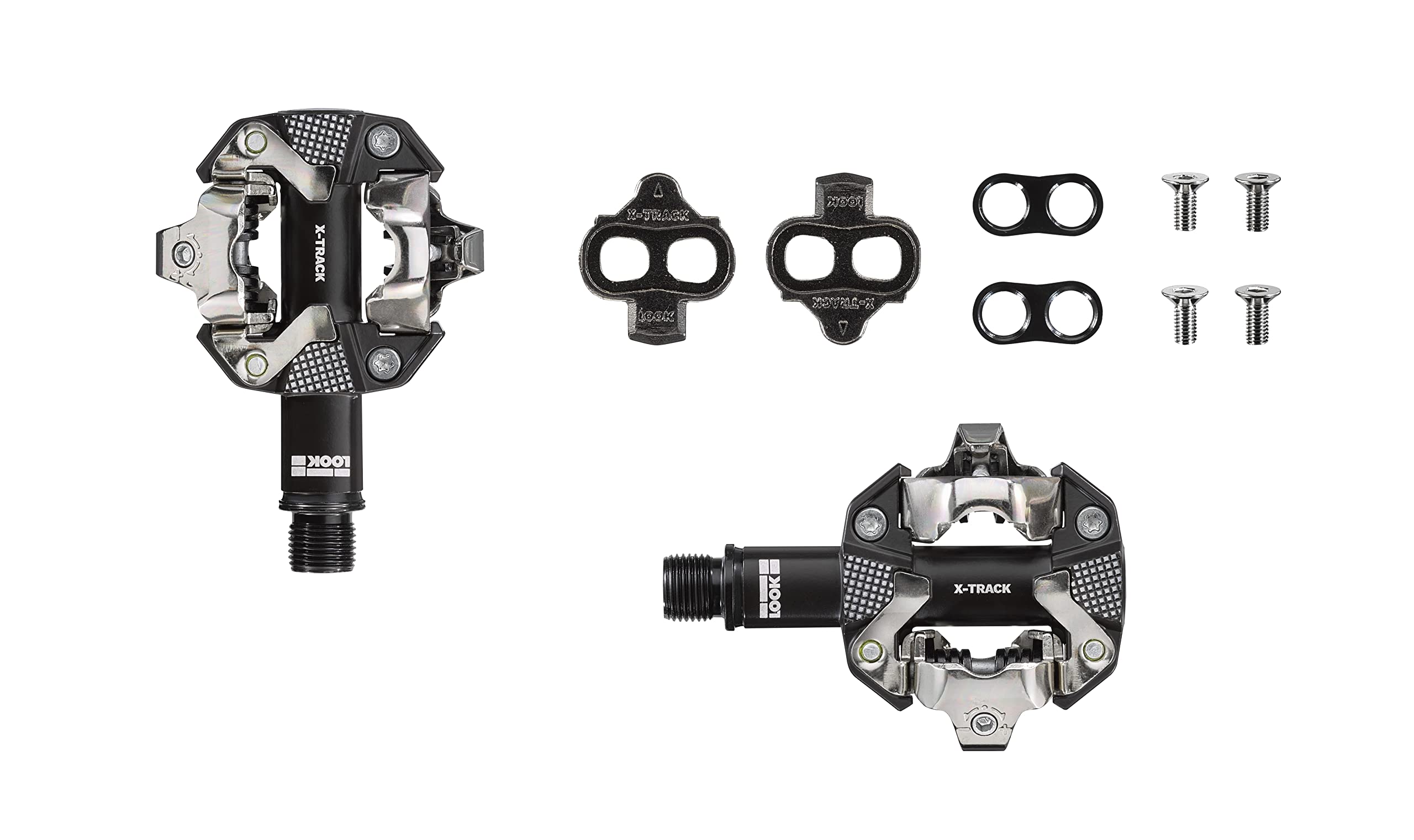 Look Cycle - X-Track Mtb Bike Pedals - Standard Spd Mechanism Compatible - Clipless Pedal - Aluminium Body - Double-Sealed Chrom