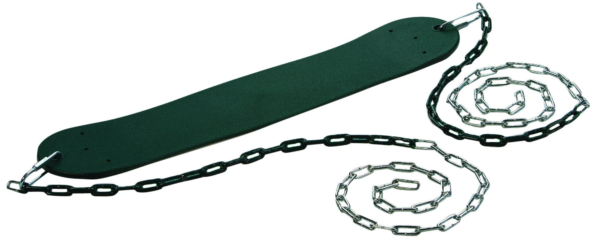 Standard Swingset Seat With Chains | Green | 150Lb Capacity | 58'' Zinc-Plated Chain W/Vinyl Coating | Easy Assembly, Easy Insta