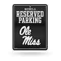 Rico Industries NCAA Mississippi Rebels Metal Parking Sign 8.5 x 11 Carbon Fiber Metal Parking Sign - Great for Man Cave, Bed Ro