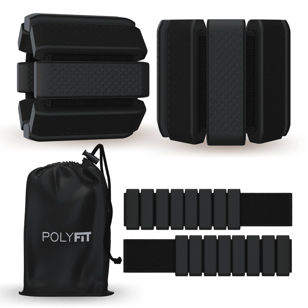 Polyfit Wrist & Ankle Weights - Adjustable Ankle Weights For Women And Men - Yoga Walking Running Dance Barre Pilates Cardio Aer