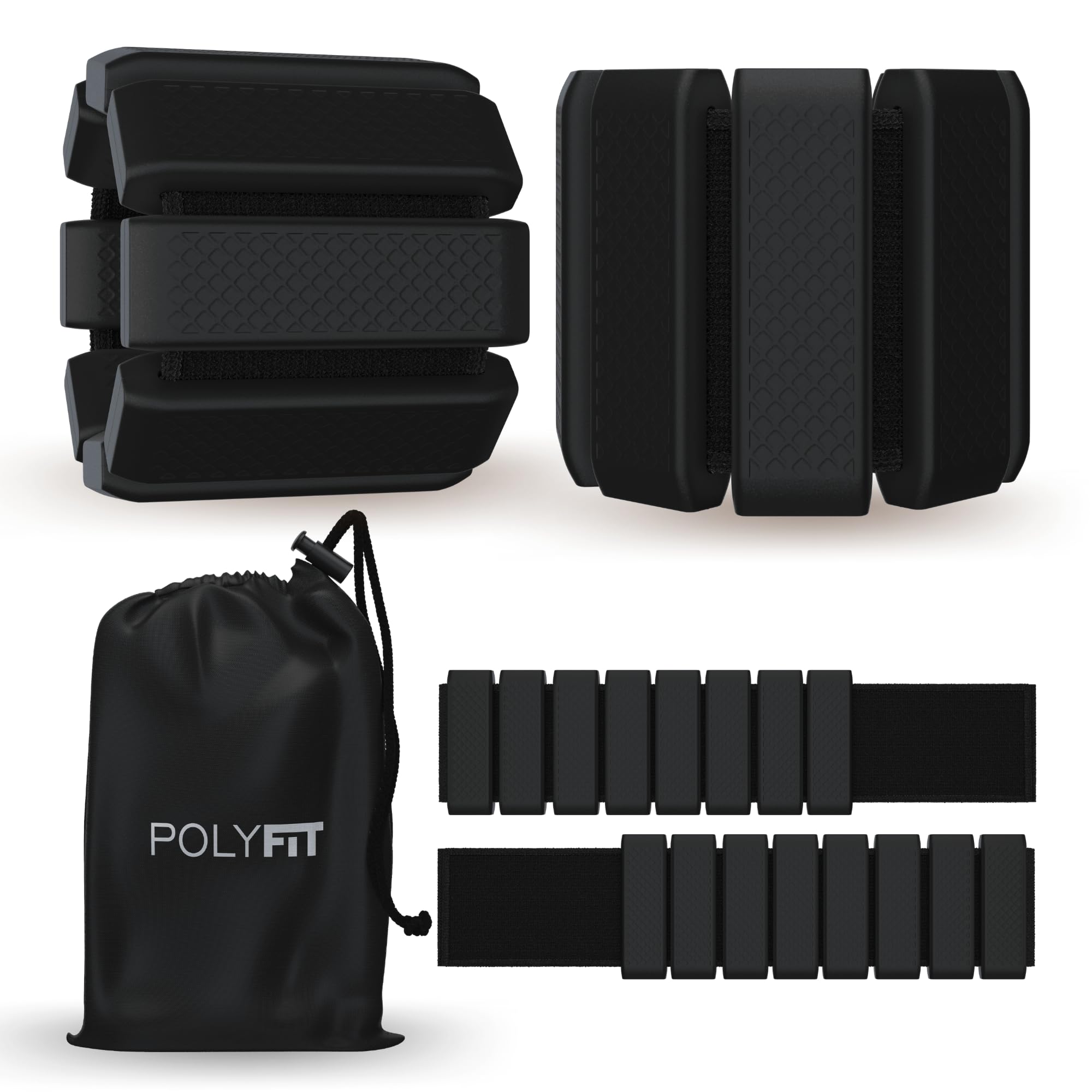 Polyfit Wrist & Ankle Weights - Adjustable Ankle Weights For Women And Men - Yoga Walking Running Dance Barre Pilates Cardio Aer
