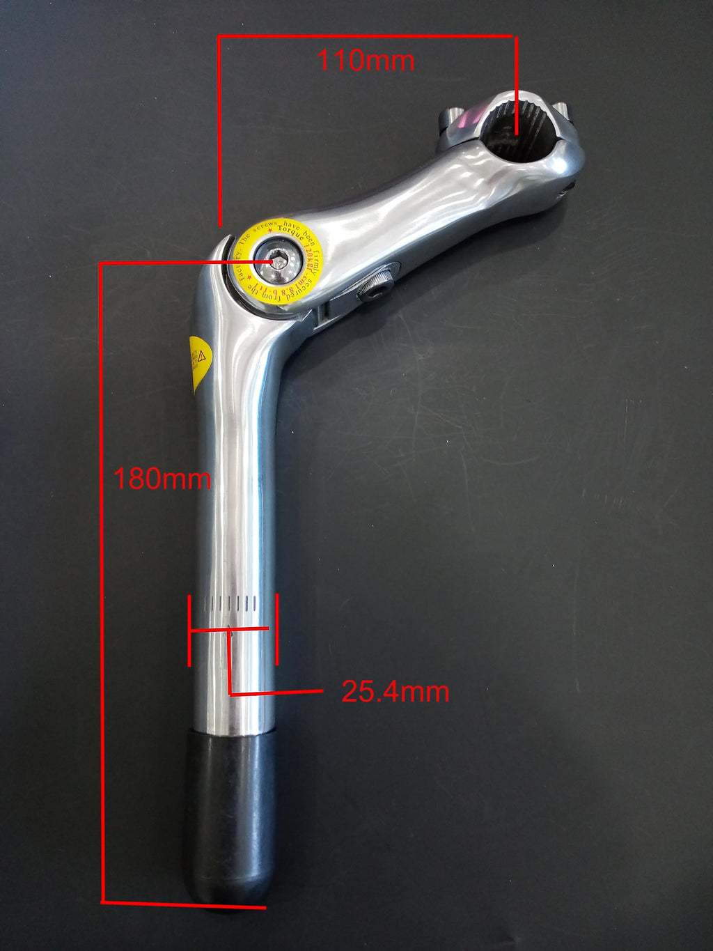 Donsp1986 Quill Stem Adjustable 25.4Mm, 22.2Mm Alloy Alum 110Mm -For Beach Cruisers, Mtb'S, And Gas Powered Bicycles- Silver (Si