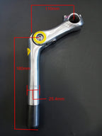 Donsp1986 Quill Stem Adjustable 25.4Mm, 22.2Mm Alloy Alum 110Mm -For Beach Cruisers, Mtb'S, And Gas Powered Bicycles- Silver (Si