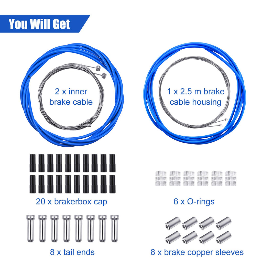 Universal Bicycle Transmission Line Bicycle Shift Derailleur Cable And Brake Cable Kit For Bicycle Mountain Road Bike Repair (Bl