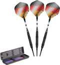 Elkadart Titanium 90% Tungsten Soft Tip Darts With Storage/Travel Case, Black, 16 Grams,One Size