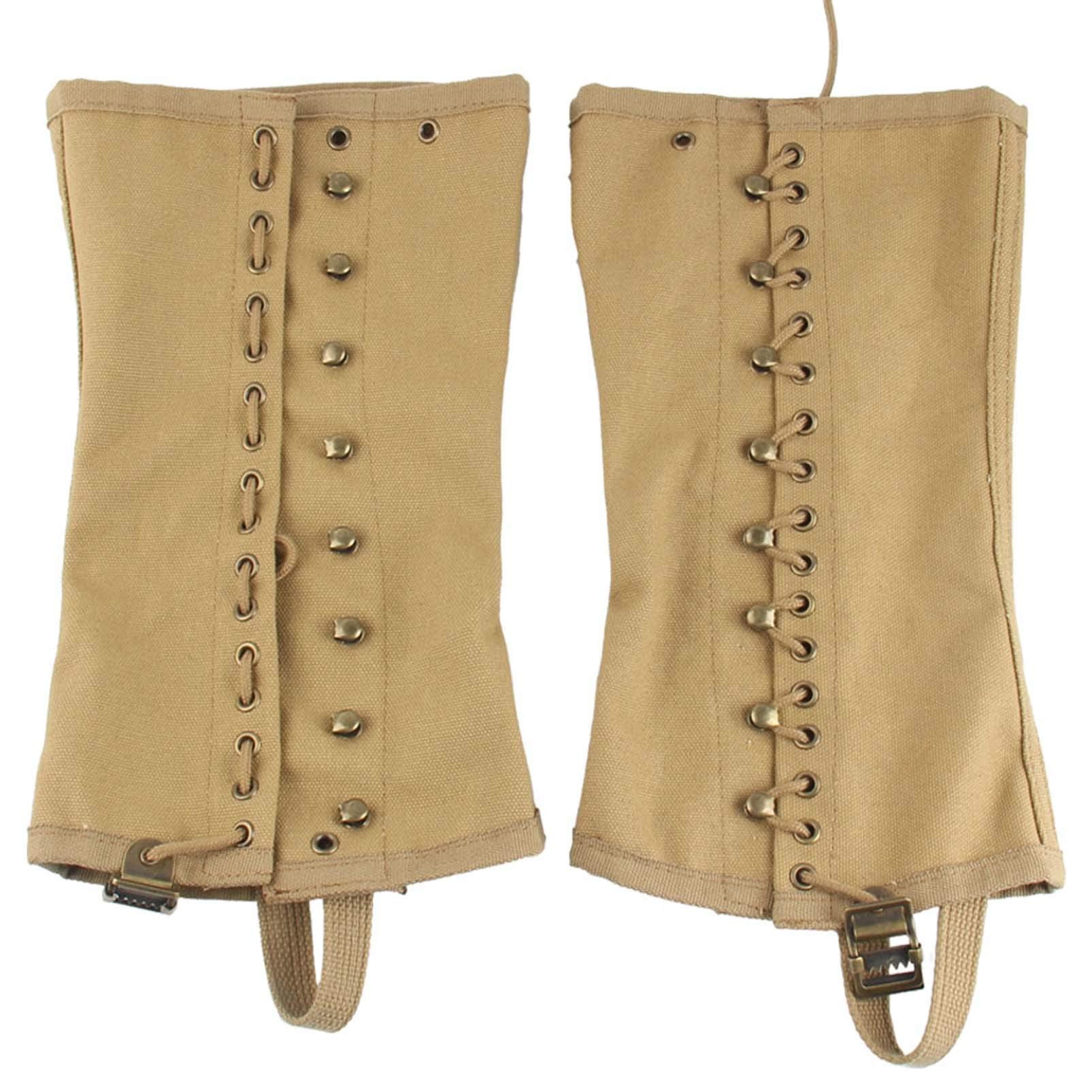 Smont Ww2 Us. M1936 Gaiters Leggings Repro Wwii Soldier Canvas Puttee For Hiking Climbing Khaki