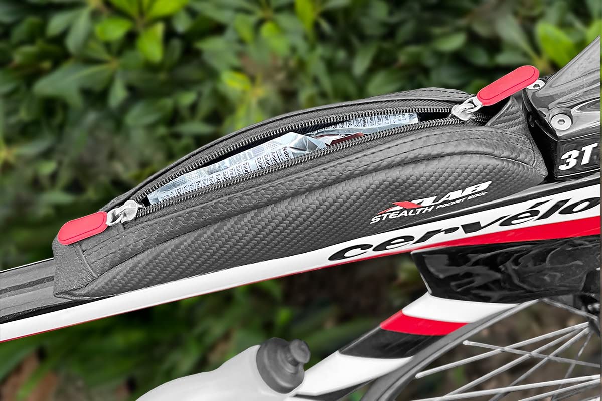 Xlab Stealth Pocket 500 C - Bolt Mounted Aerodynamic Top Tube Bag For Triathlon And Gravel Bikes