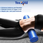 Yes4All Blue - 36In Foam Rollers For Muscle Massage, Soft-Density Round Pe Foam Roll For Yoga Exercise & Physical Therapy