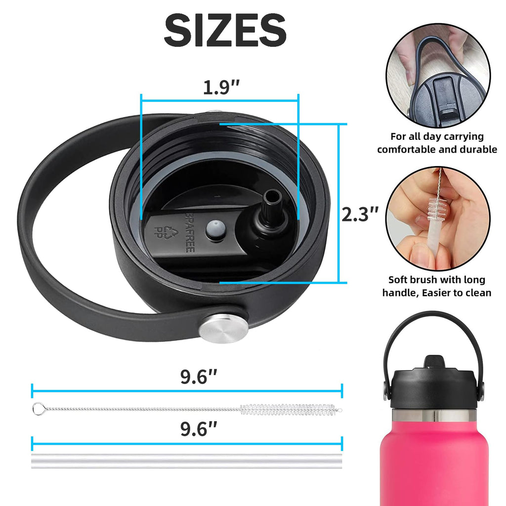 Llcjyycy Straw Lid For Hydroflask,Lids With Straw For Hydro Flask Wide Mouth 20 32 40 Oz,Cap For Hydro Flask Straw Lid Replaceme