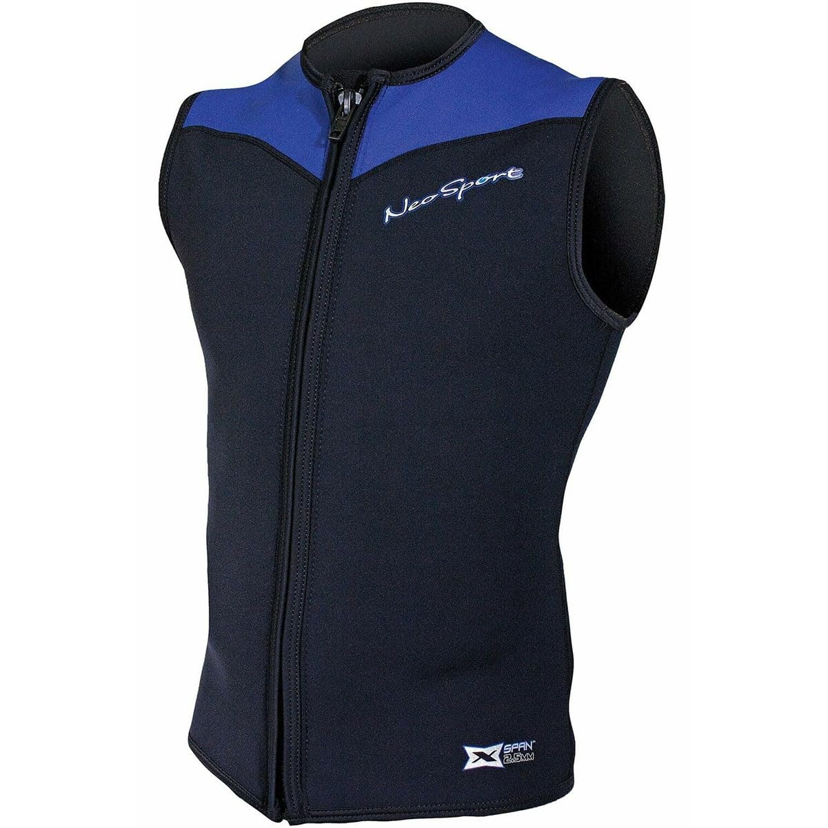 Neosport 2.5Mm Men'S Sport Vest-Black/Blue-Medium