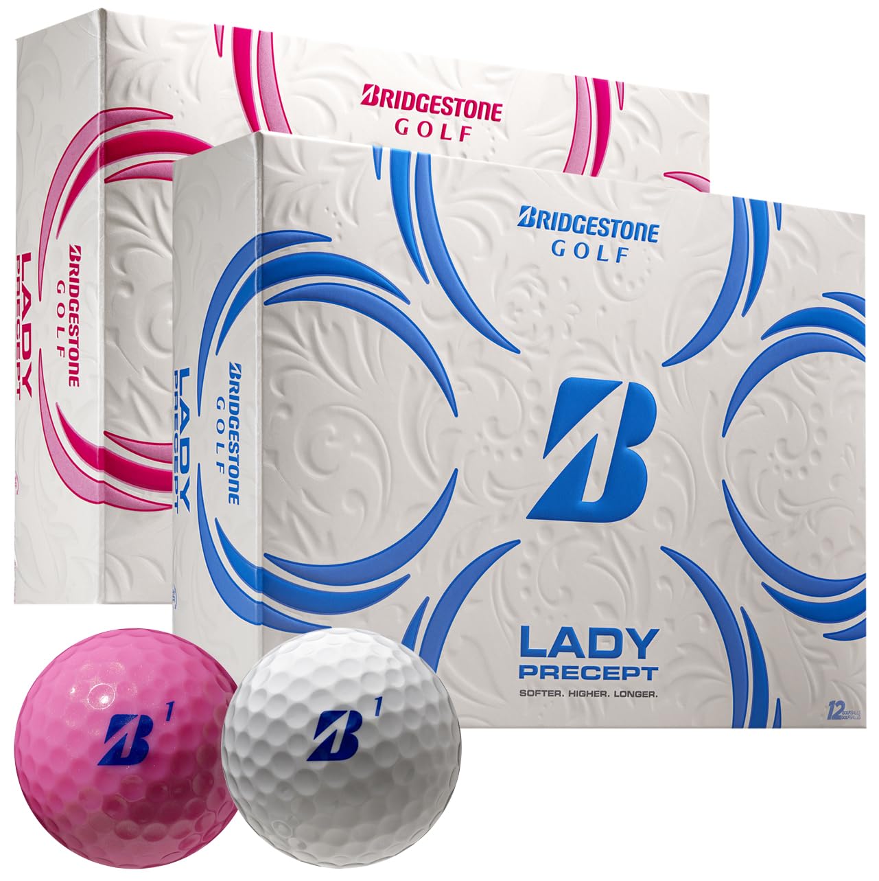 Bridgestone Golf White/Pink Double Dozen