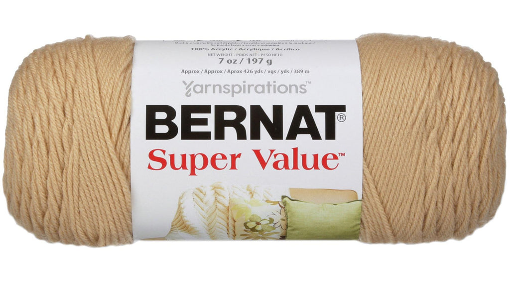 Bernat Super Value Yarn, 7 Oz, Gauge 4 Medium Worsted, Dark Heather