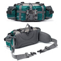 Bp Vision Outdoor Fanny Pack Hiking Camping Biking Waterproof Waist Pack 2 Water Bottle Holder Sports Bag for Women and Men Gree