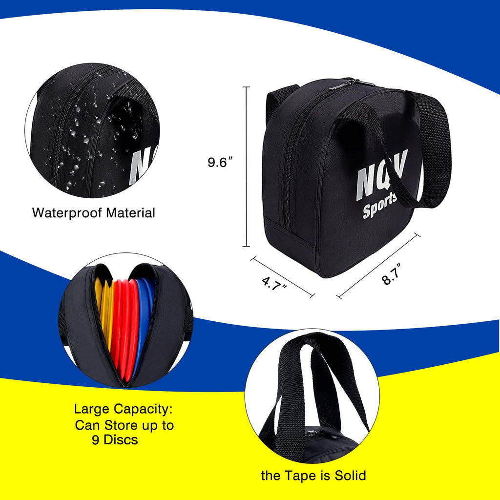 Nqv Disc Golf Set,Disc Golf Starter Set-6 Pack Driver, Mid-Range And Putter Discs With Disc Golf Bag For Outdoor And Backyard(Bl