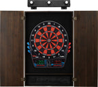 Viper Orion Electronic Dartboard, Metropolitan Espresso Cabinet & Shadow Buster Dartboard Light Bundle