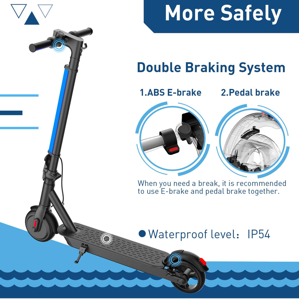 Hiboy S2 Lite Electric Scooter - 6.5 Solid Tires - Up to 10.6 Miles Long-Range & 13 MPH Portable Folding Commuting Scooter for T