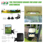 10L0L Newest Golf Cart Folding Side Mirrors And Rear View Mirror 16.5'' Extra Wide Panoramic Golf Cart Mirrors Fits Club Car Ezg