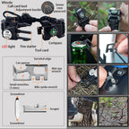 Daarcin Survival Paracord Bracelet,Fire Starter,Waterproof Sos Light, Compass, Whistle, Adjustable Ak87 20 In 1,Outdoor Ultimate