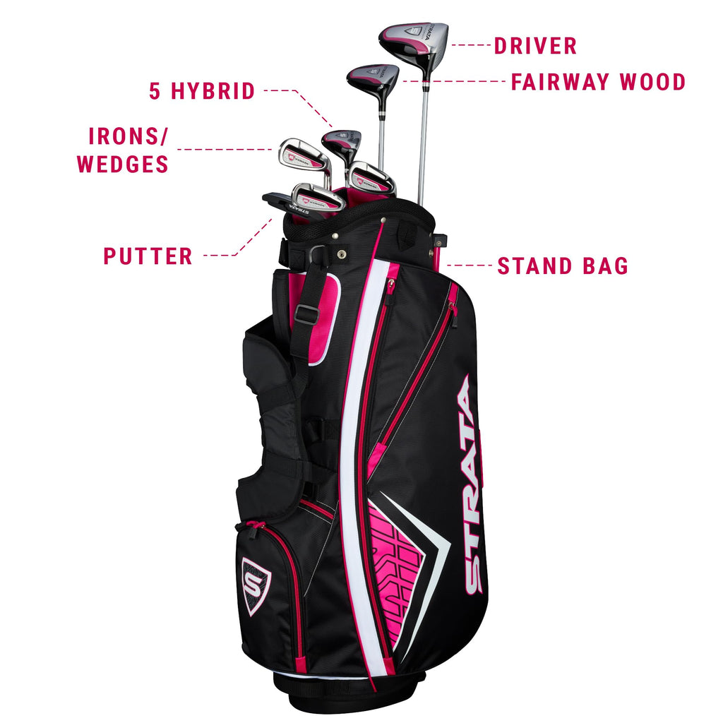 Callaway Women'S Strata Complete Golf Set (11-Piece, Left Hand, Graphite)