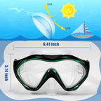 Fpxnb Kids Swim Mask, Swimming Goggles With Nose Cover, Snorkel Mask Diving Mask For Scuba Snorkeling, Anti-Fog Lens Waterproof