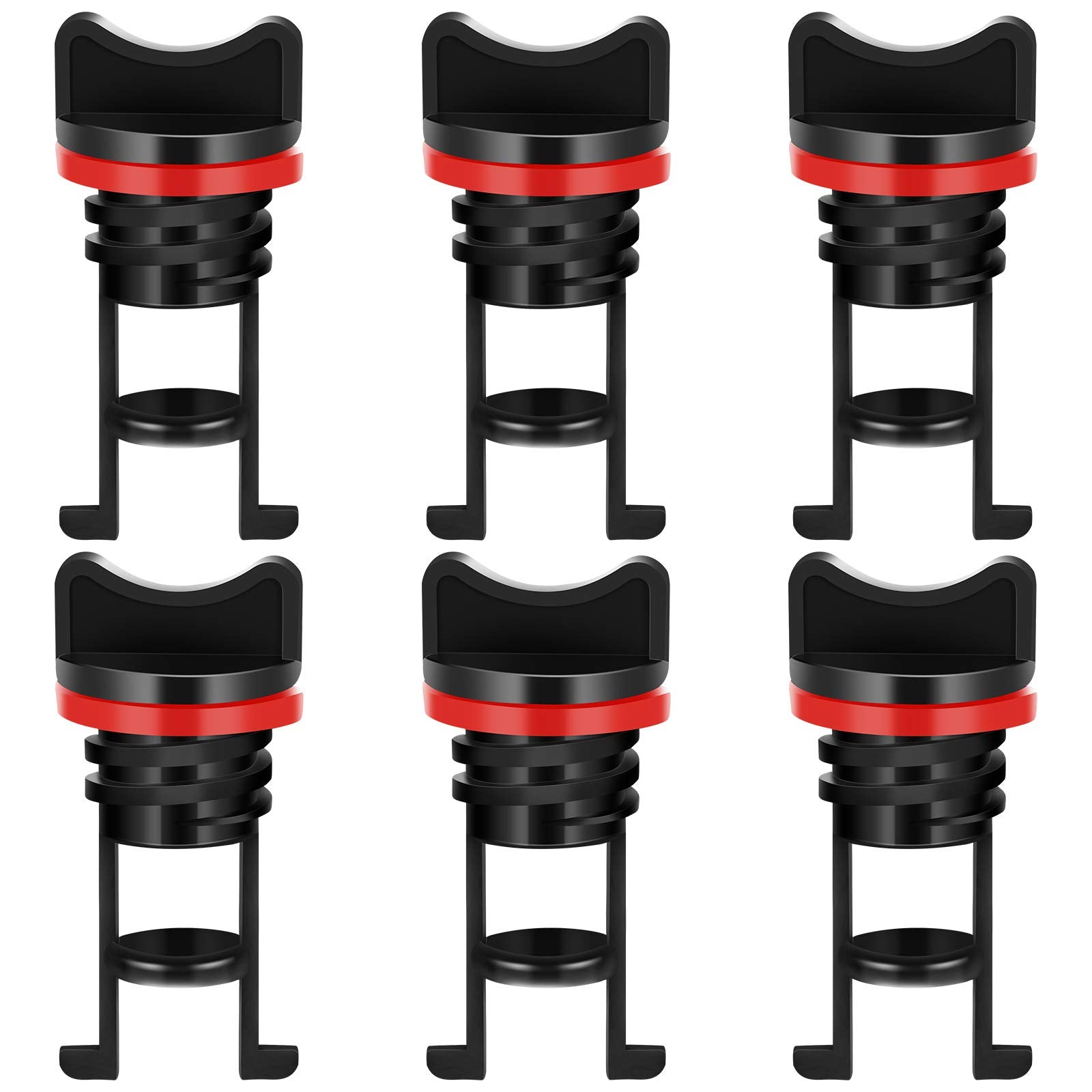 Boao 6 Pieces Kayak Drain Plugs Kits Nylon Thread Drain Stopper for Kayak Dinghy Canoe Boat Ocean(Red)