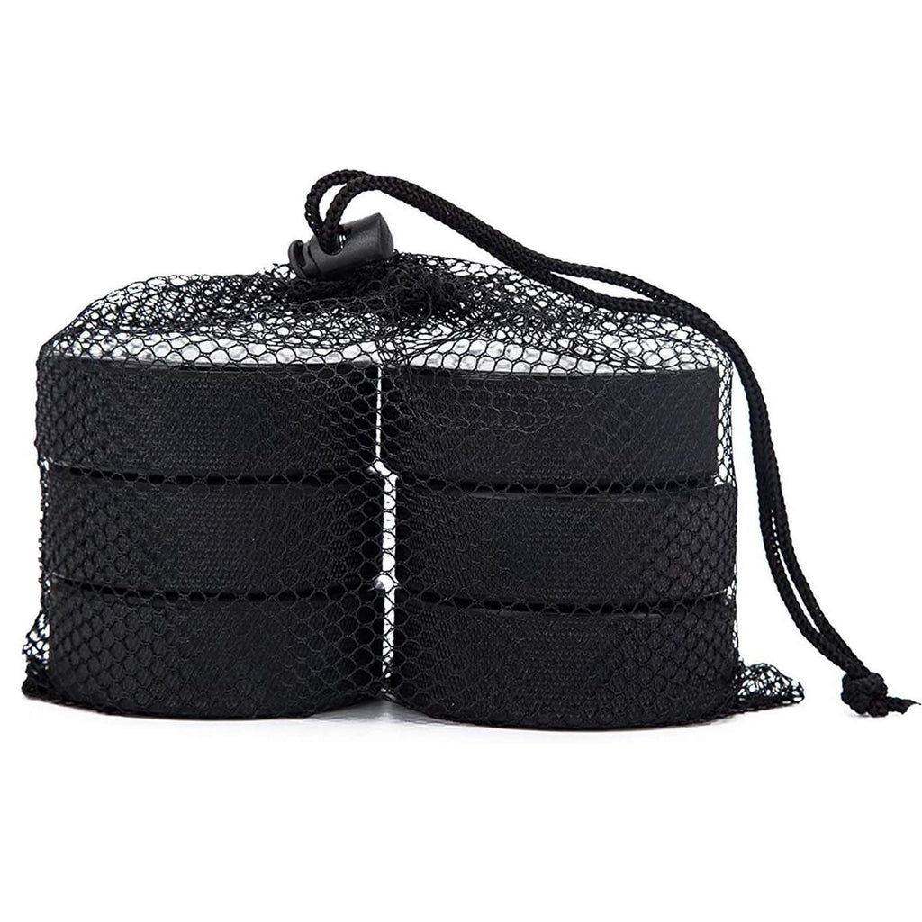 Faswin 18 Pack Ice Hockey Pucks With 3 Reusable Mesh Bag, Official Regulation, Diameter 3'', Thickness 1'', 6Oz, Black
