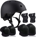 Adjustable Helmet For Ages 3-16 Kids Toddler Boys Girls Youth,Protective Gear With Elbow Knee Wrist Pads For Multi-Sports Skateb