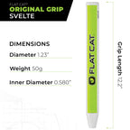 Flat Cat Original Svelte Golf Putter Grips - 1.68'' H X 1.26'' W X 12.2'' L, 1.23    Diameter, Lightweight 50G - Improve Putting