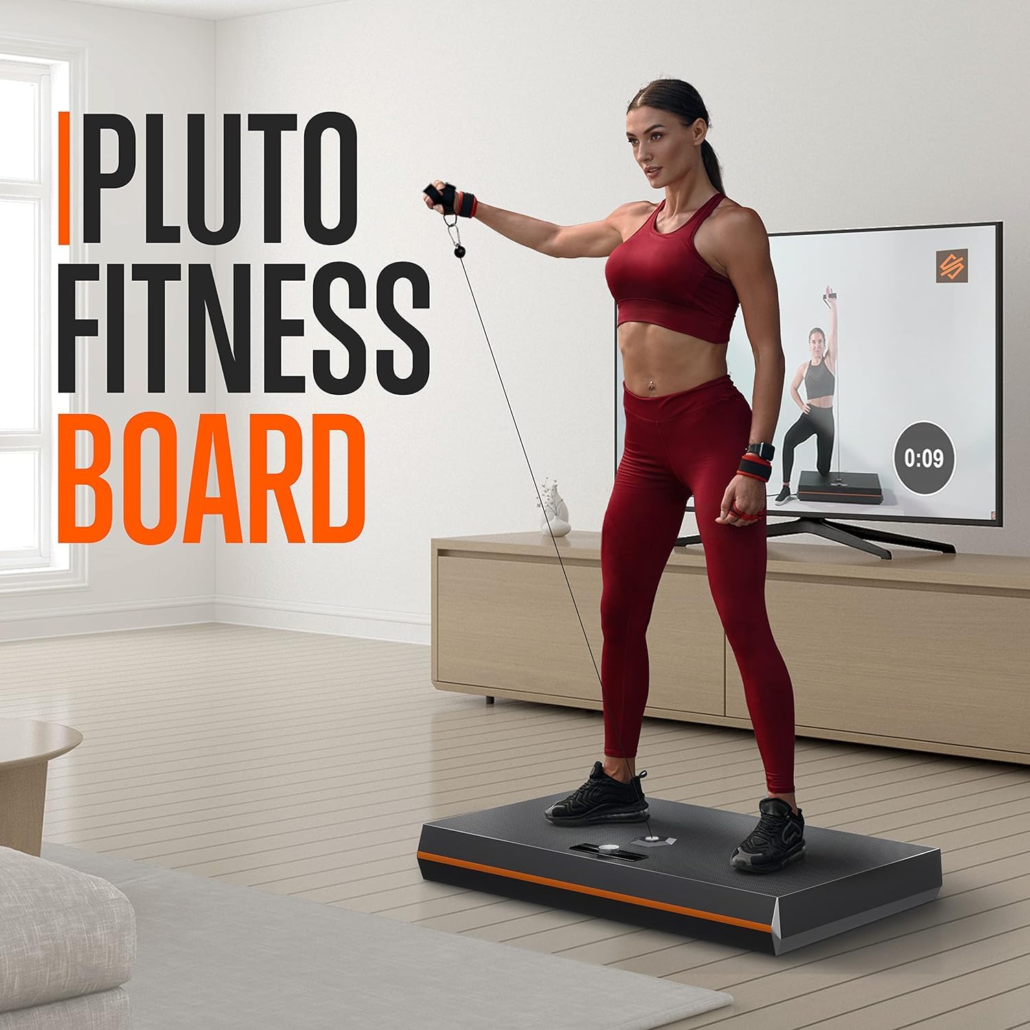 Squatz Pluto Fitness Board - Multifunctional Workout Device With Standard, Eccentric, And Isokinetic Training Modes, Wifi And Bl