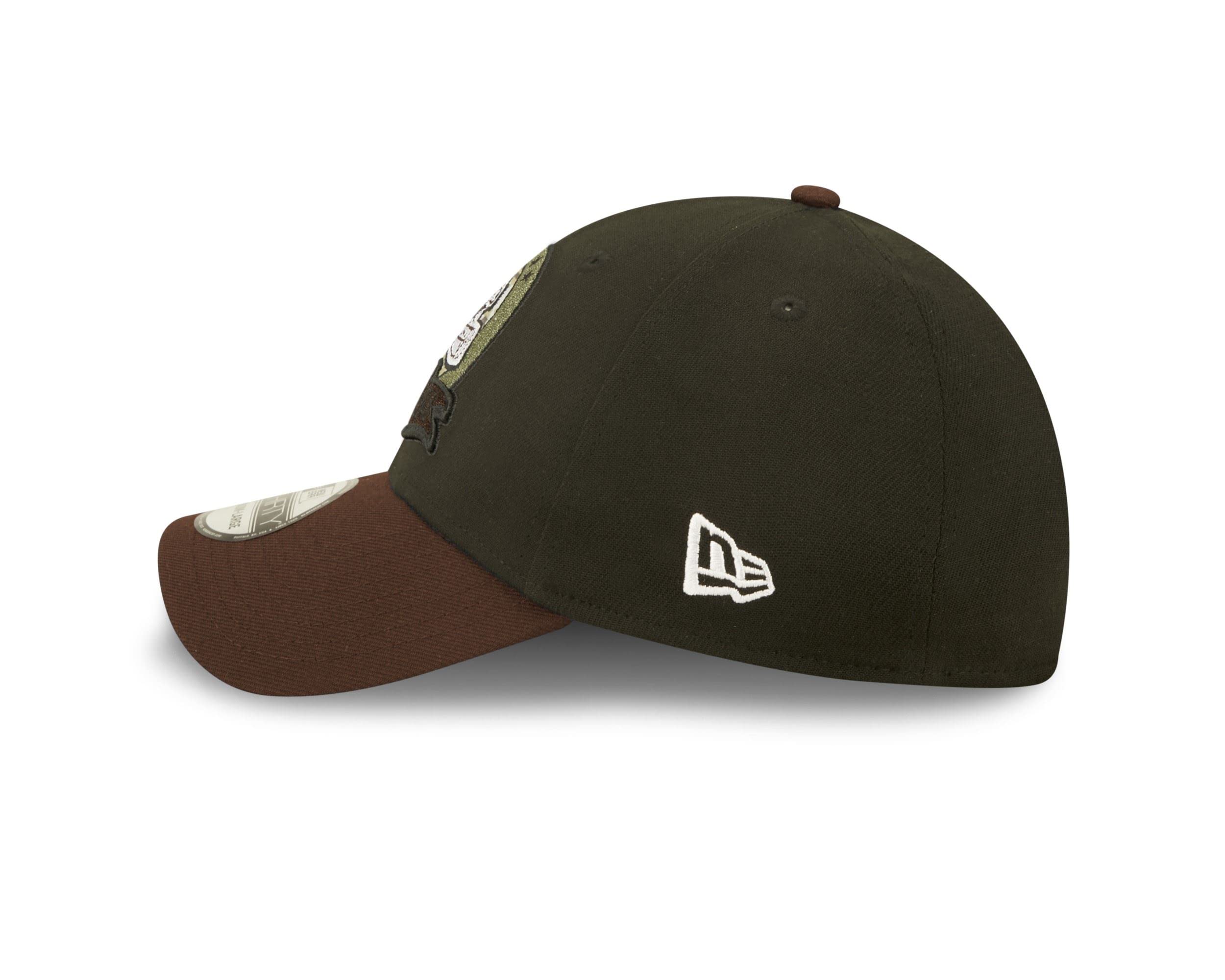 New Era Men'S Black/Brown Cleveland Browns 2022 Salute To Service 39Thirty Flex Hat, Large-X-Large