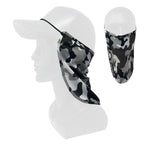 Coolnes - Uv Sun Protection Neck Drape Adjustable Multifunctional 2 In 1 Face Covering For Outdoor Fishing - Unisex Camouflage