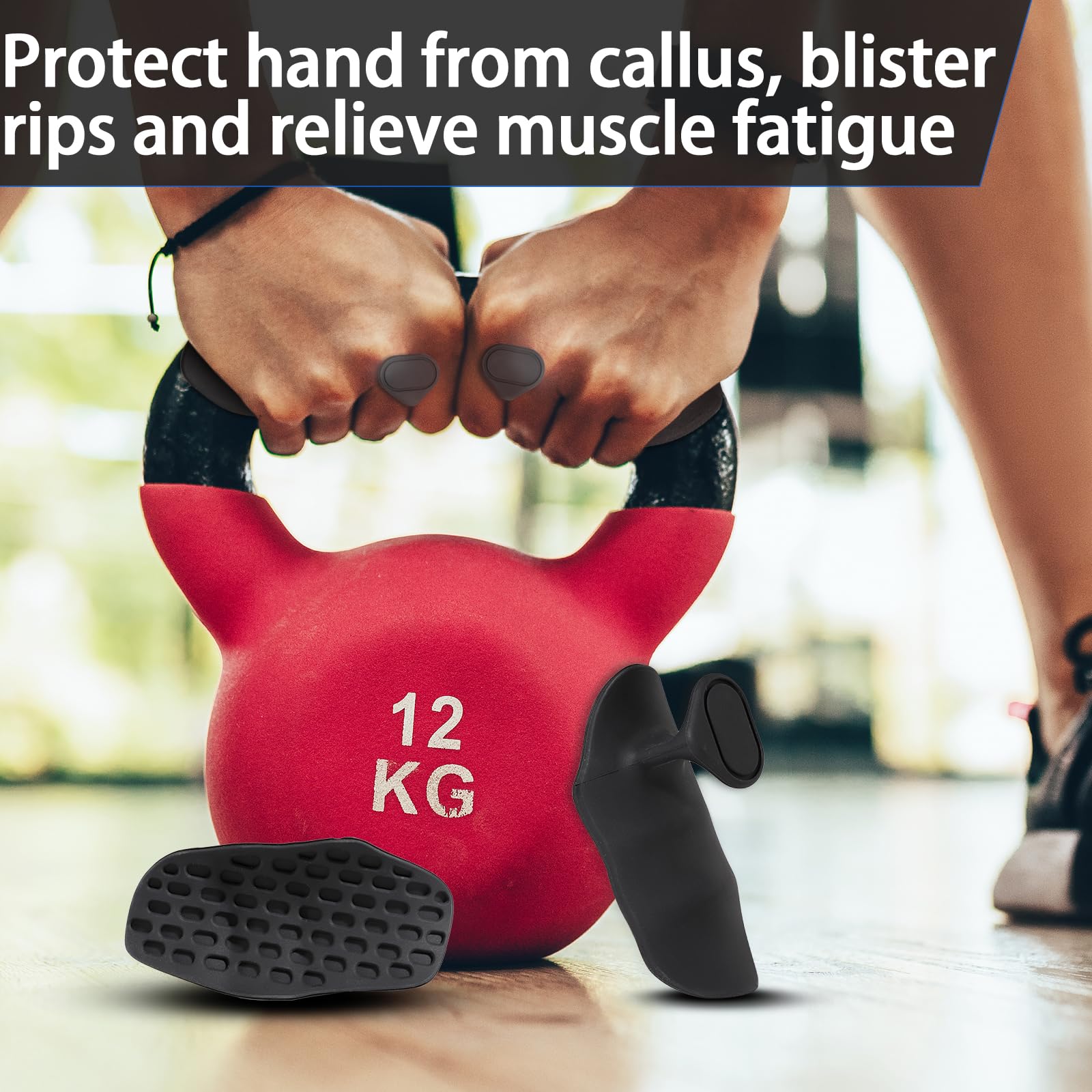 NiuMid Anti-Slip Workout Grips - Ergonomic Rubber Hand Protector Gloves for Weight Lifting, Pull-Ups, Gym Training and Exercise,