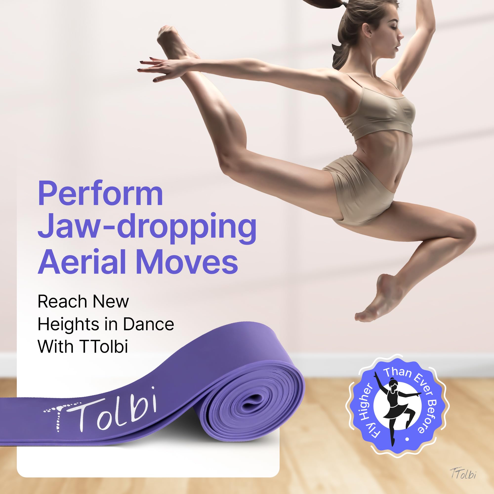 Stretch Bands For Dancers - Flexibility & Ballet Stretching Band, Dance Equipment For Splits & Strength, Ideal Stuff For Ballet,