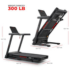 Sunny Health & Fitness Excel Smart Auto Incline/Decline for Home Use, 20    Wide Running and Walking Deck, Flex Shock Suspension