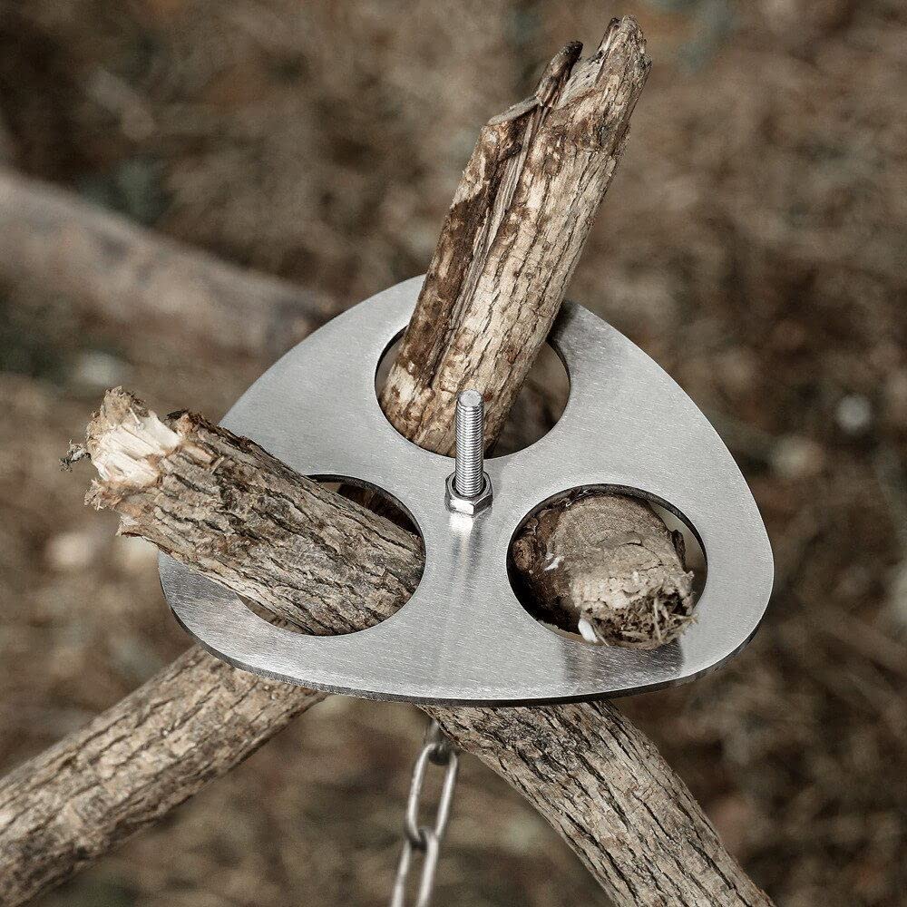 Burtok Camping Tripod For Cooking, Newest Survival Cooking Gear, Stainless Steel Cooking Tripod For Campfire, Campfire Cooking A